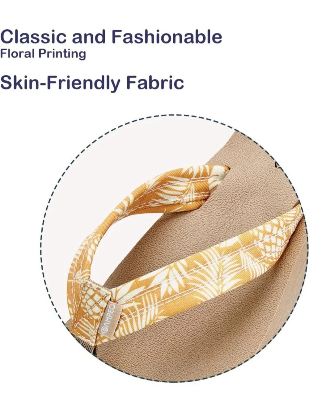 Women's Floral Pineapple Leaf Yellow Comfortable Flip Flops Summer Thong Sandals